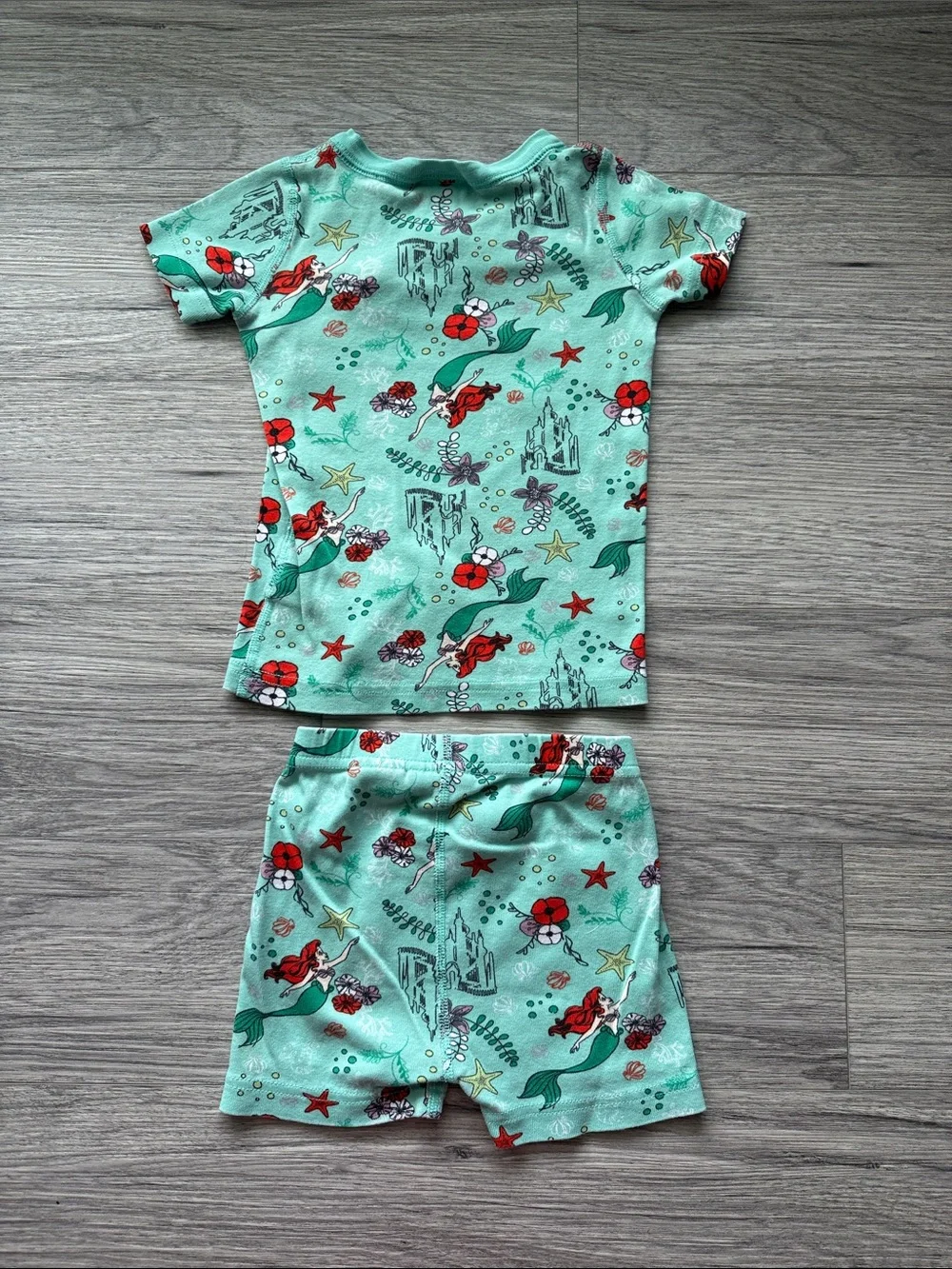 Hanna Andersson Mint Green Disney's The Little Mermaid Ariel Set Size 3T/4